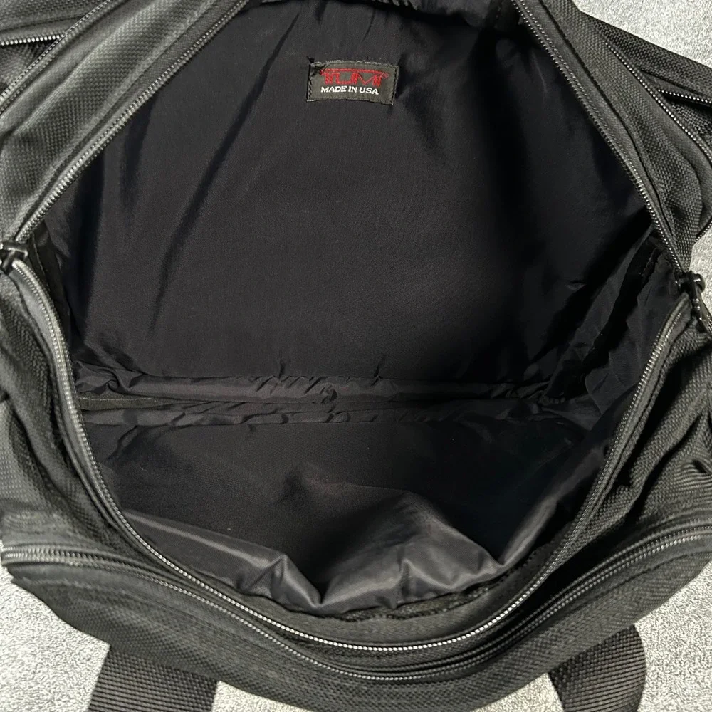 VTG Tumi Briefcase Messenger Laptop Bag Expandable Ballistic Nylon  Black USA